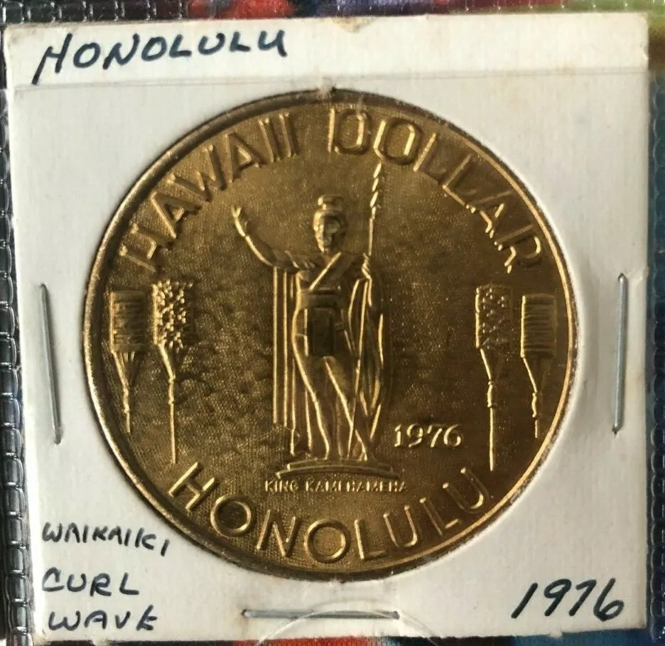 Coin Value: US Hawaii Dollar Honolulu Waikiki Diamond Head