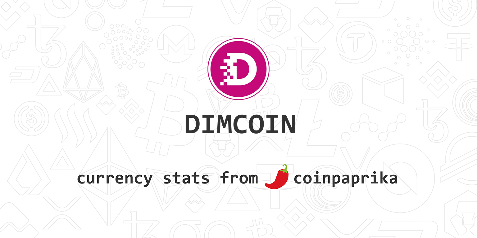 DIMCOIN (DIM) live coin price, charts, markets & liquidity