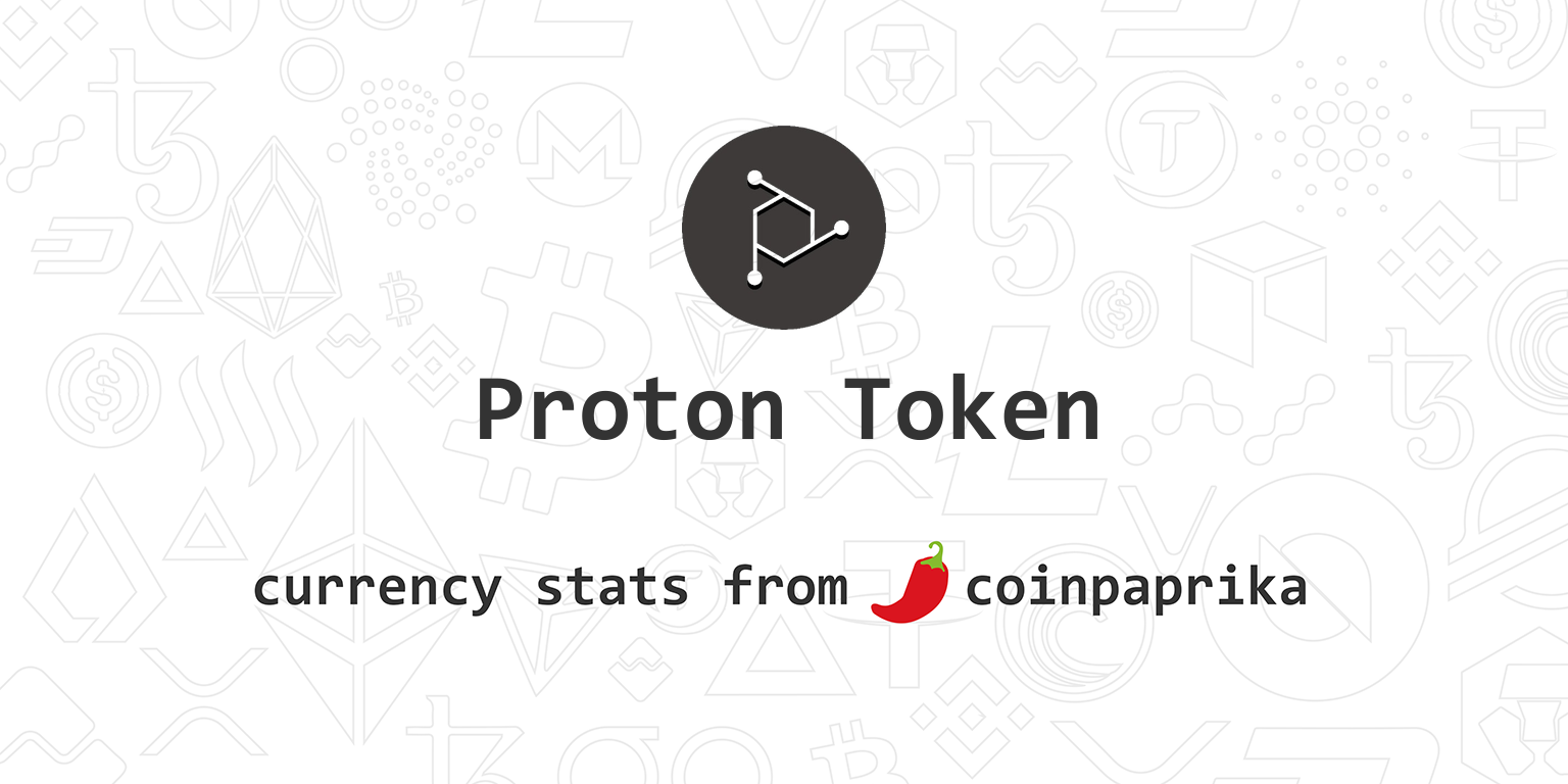 Proton Token PTT: Price, News, Events, Charts, Exchanges