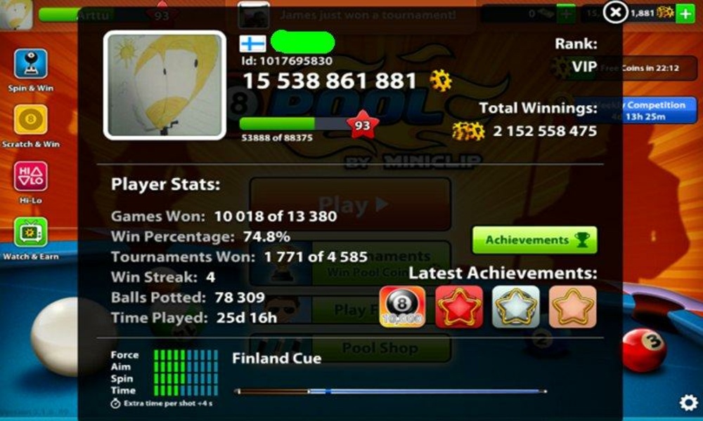 8 Ball Pool MOD APK (Menu: Long line/Anti-ban) Download