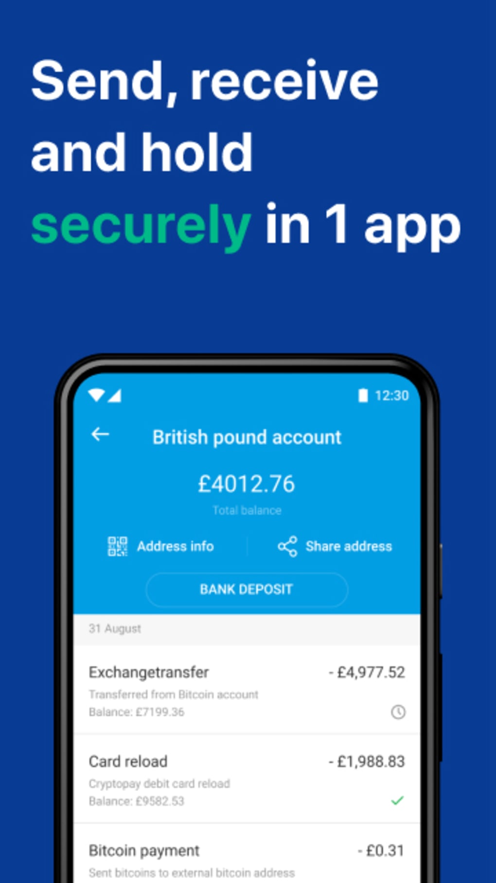 Free download Cryptopay:Bitcoin wallet&card APK for Android
