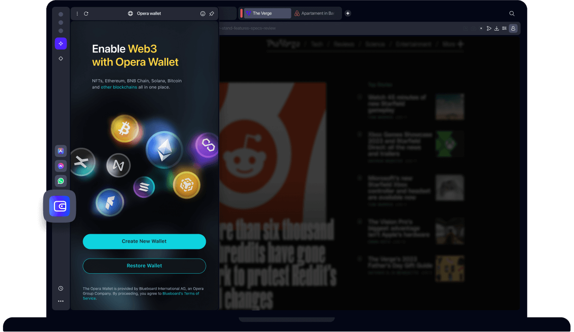 Opera launches desktop Ethereum wallet Dapp with new version | Cryptopolitan