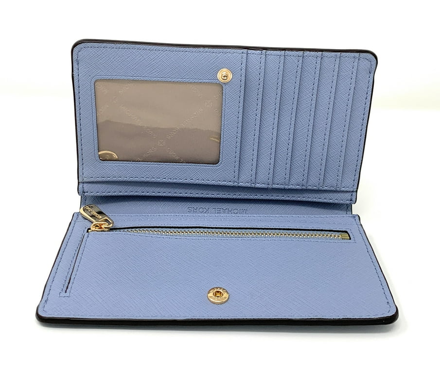 Light Blue Minimalist Wallet With Coin Pocket by Carré Royal