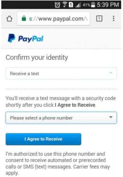 Solved: Phone number changed - can't log in - Page - PayPal Community