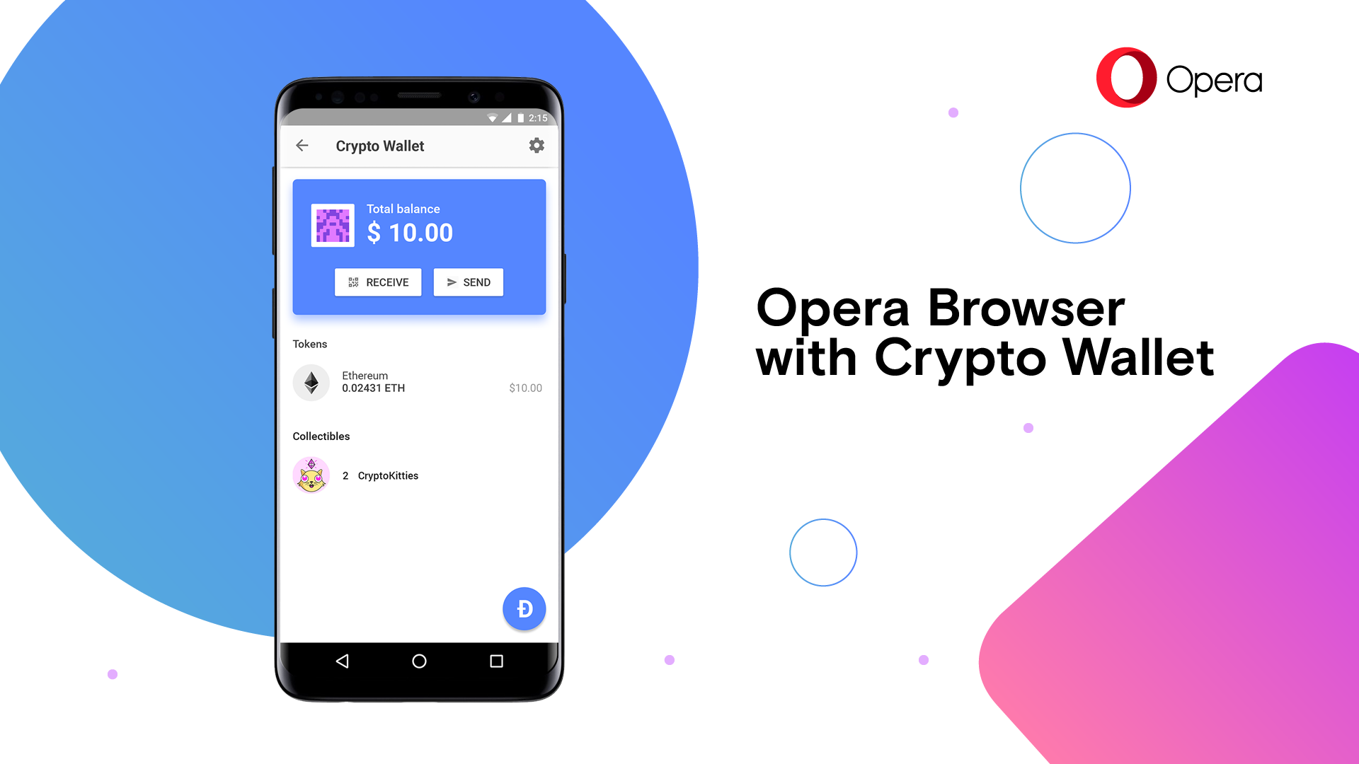 Opera for Android adds an all-new Crypto Wallet for Ethereum