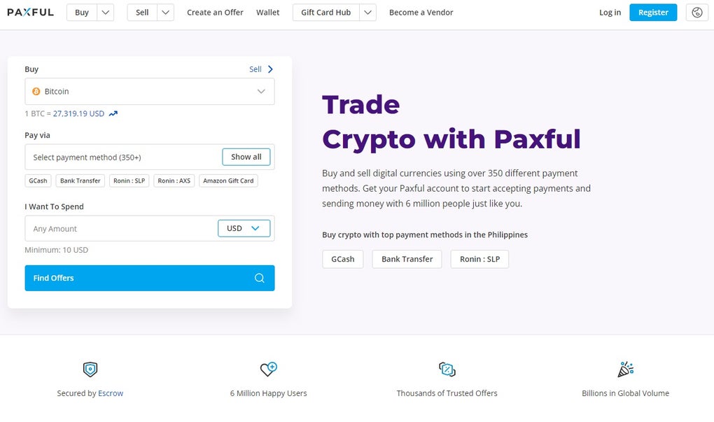 Paxful Bitcoin Crypto Wallet Buy BTC ETH USDT APK for Android - Download