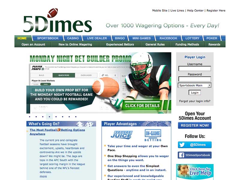 5Dimes Sportsbook Review - 5Dimes Sports Betting Site