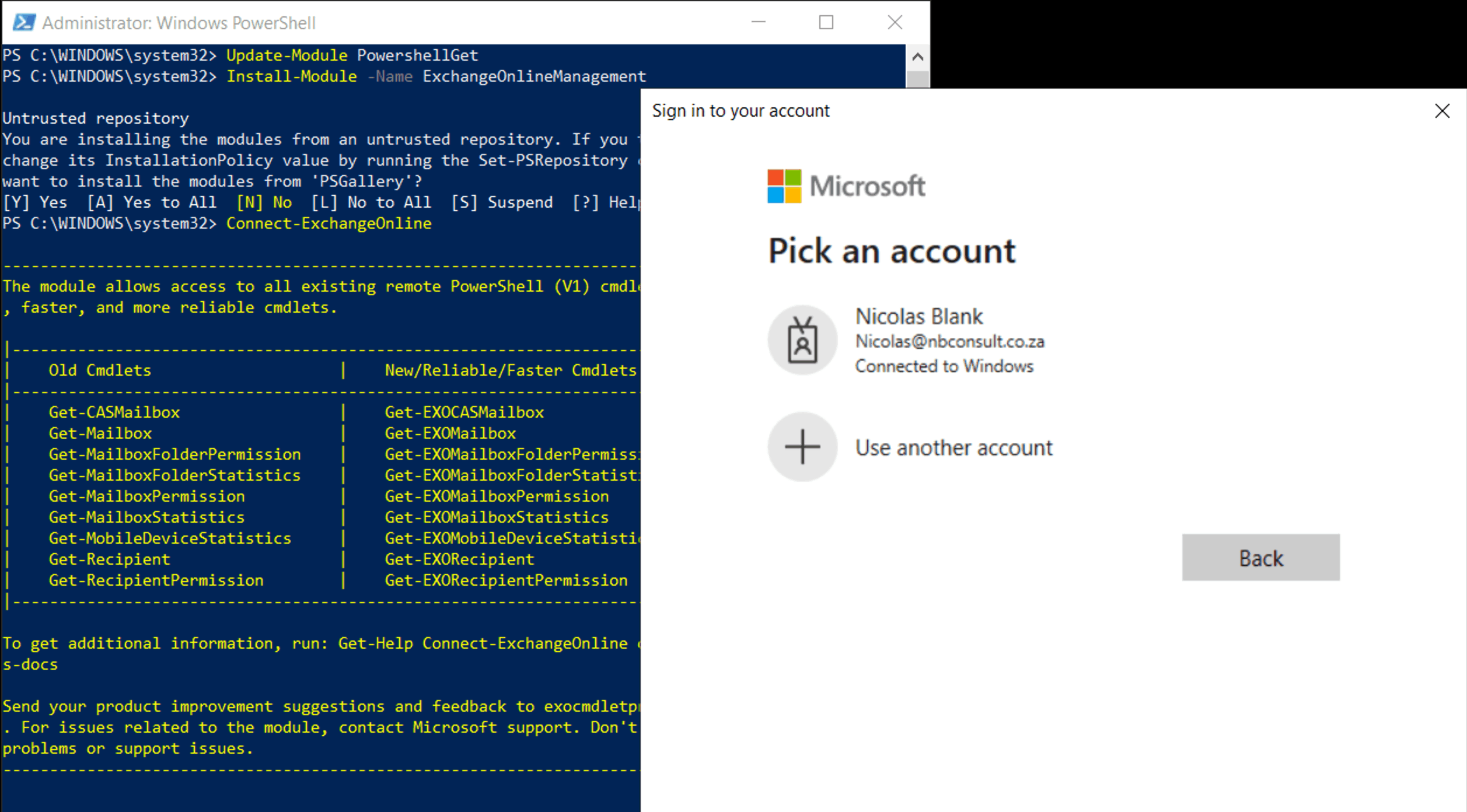 Connect to Exchange Online PowerShell - Guava Systems