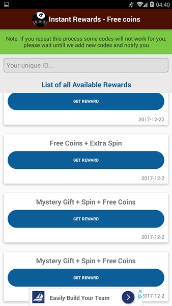 8 Ball Pool Daily Rewards