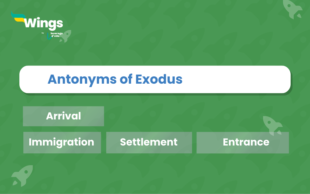 [Solved] What is the opposite word of:- Exodus