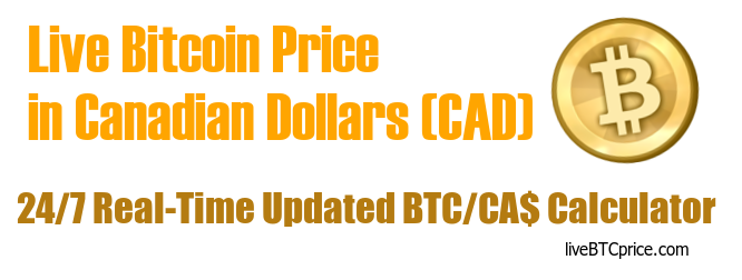 Convert BTC to CAD