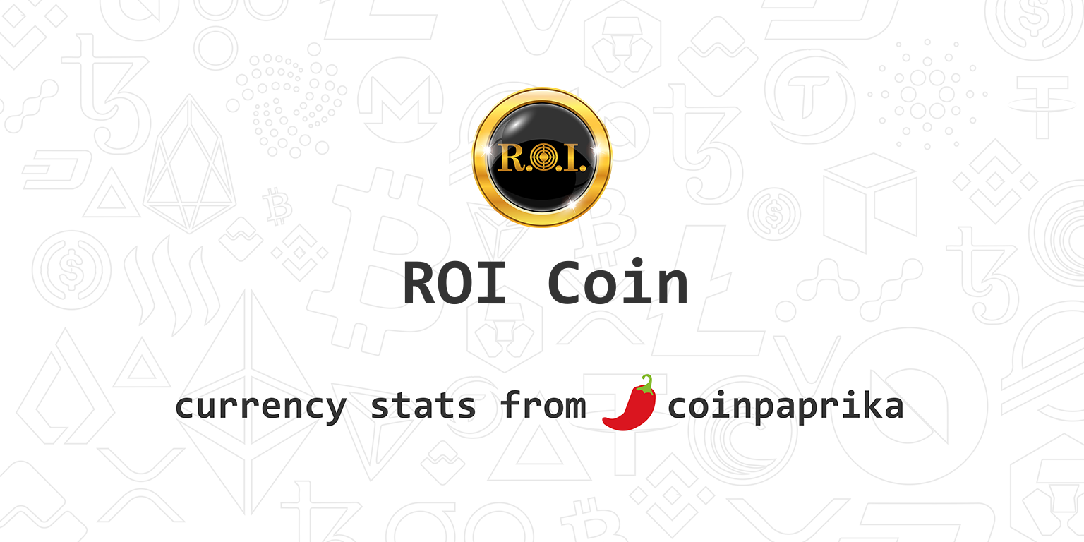 ROI Token Price Today - ROI Coin Price Chart & Crypto Market Cap