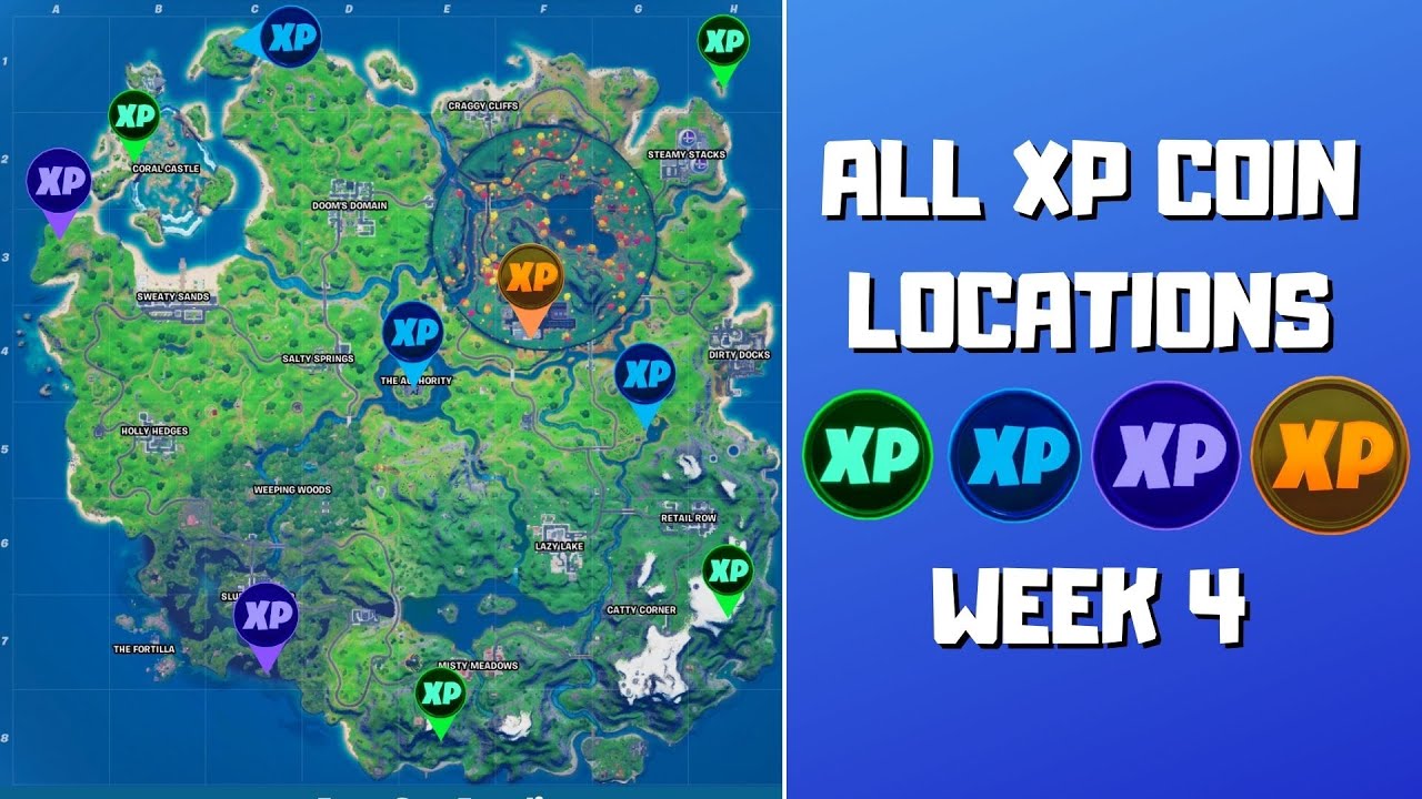 Where to find all the XP coins in Fortnite Chapter 2, season 5, week 14 - Dot Esports