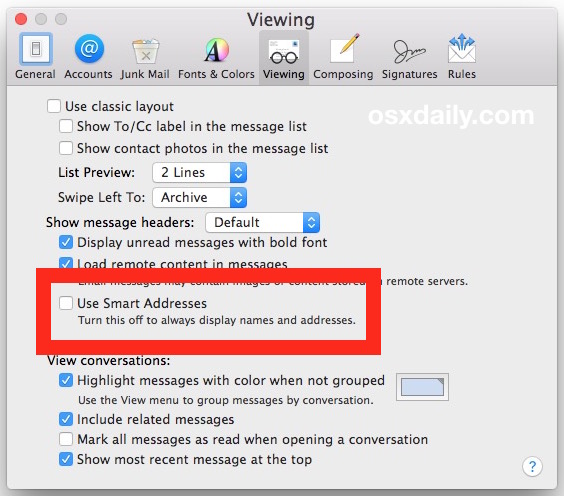 See Previous Recipients of Email in Mail for Mac OS X