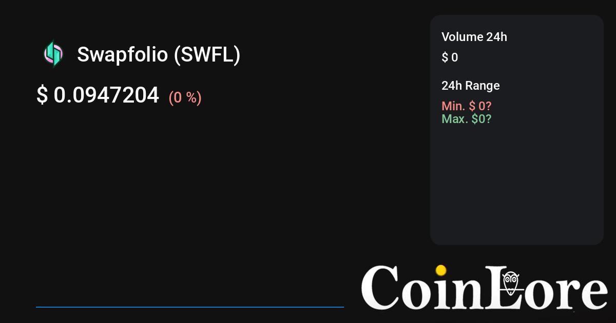 Swapfolio Price Today US | SWFL to USD live, Charts, Market Cap, News - Sahi Coin