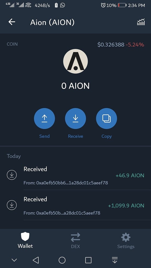 Aion Pool - Wallets