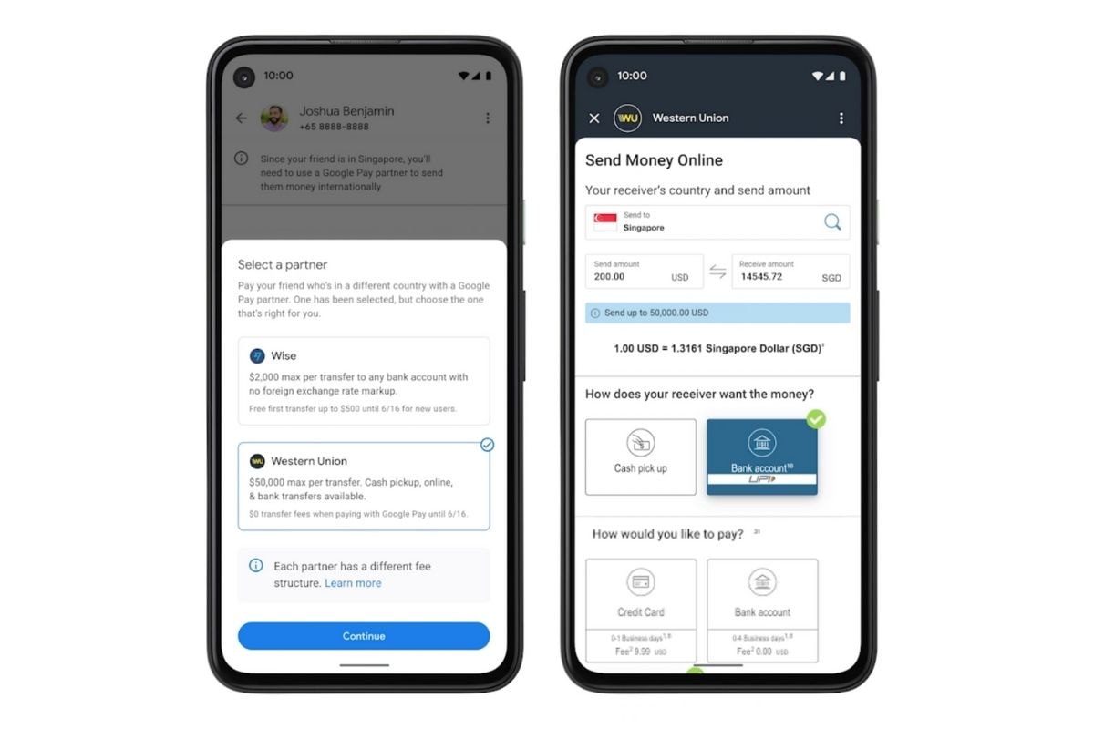 Send money to loved ones abroad with Google Pay