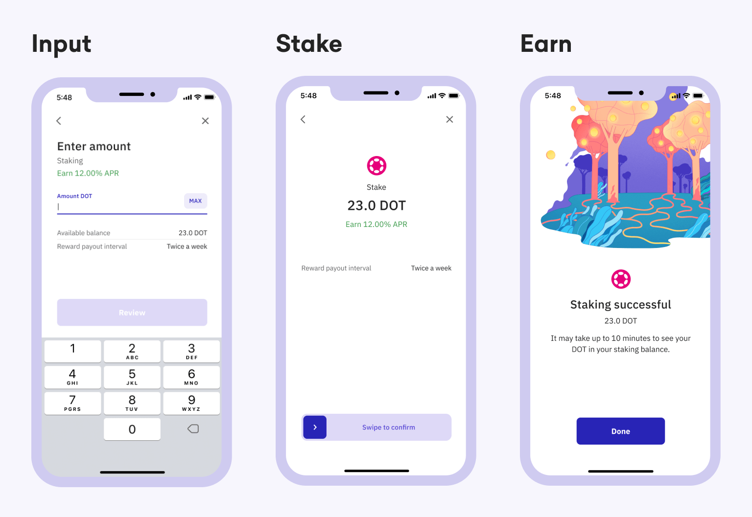 Staking crypto & earn rewards while you hold!