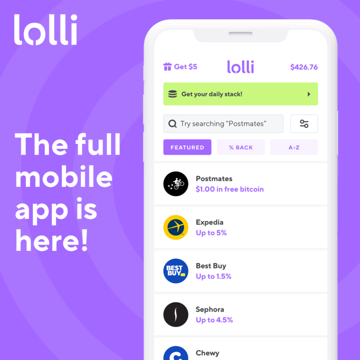 Lolli’s New Mobile App Allows Users to Earn Bitcoin at 10,+ Stores