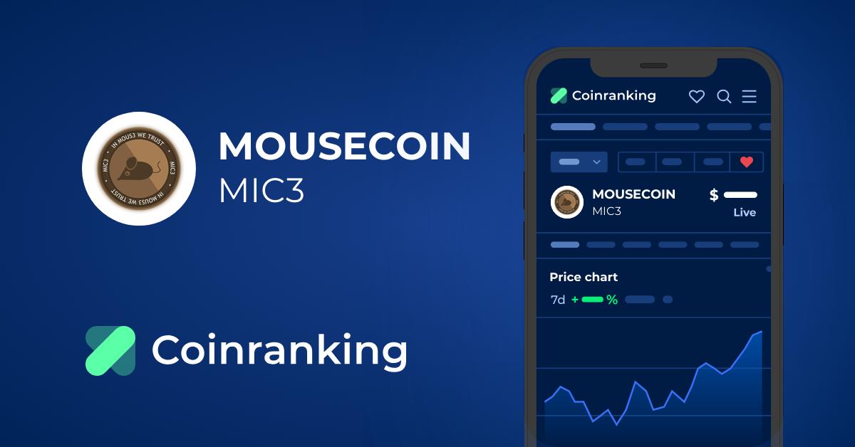 MOUSECOIN Price Today Stock MIC3/usd Value Chart