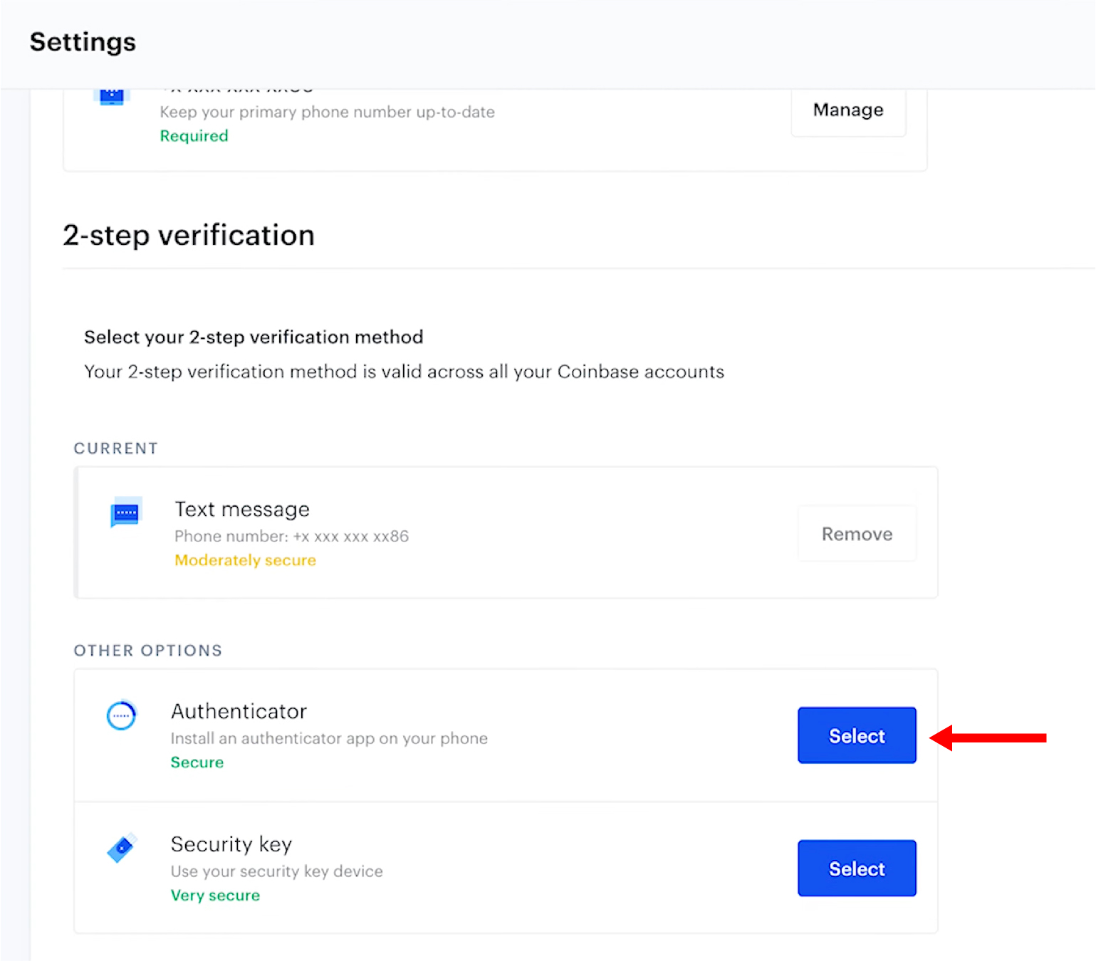 How to enable 2-step verification for Coinbase