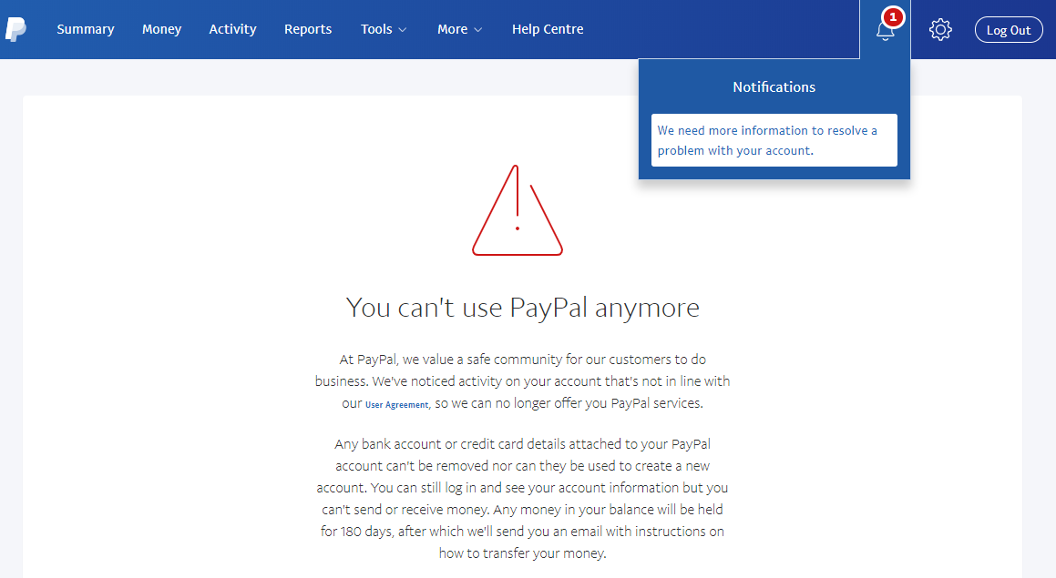 PAYPAL USER AGREEMENT