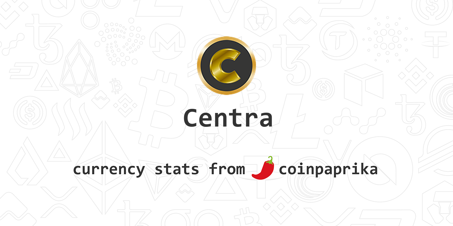 CENTRA Price - Centra Live Chart & Trading Tools