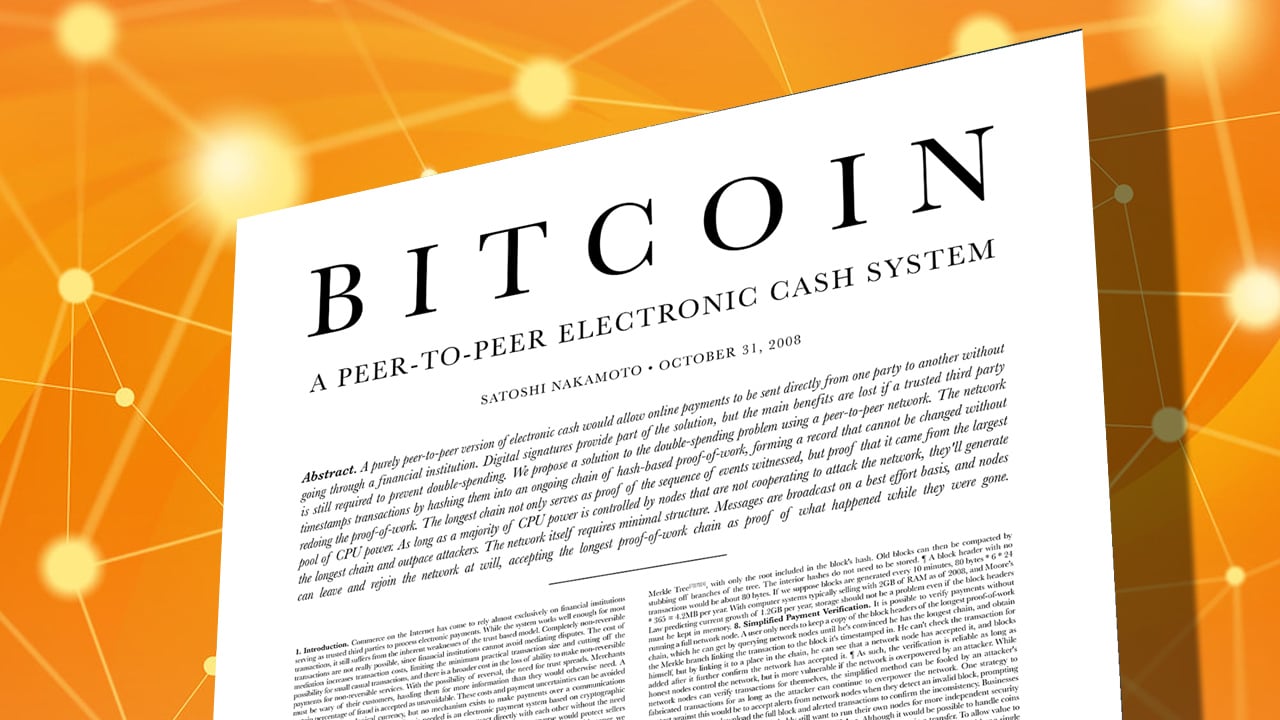 The Bitcoin White Paper Is 15 Years Old. Here's What It Is.
