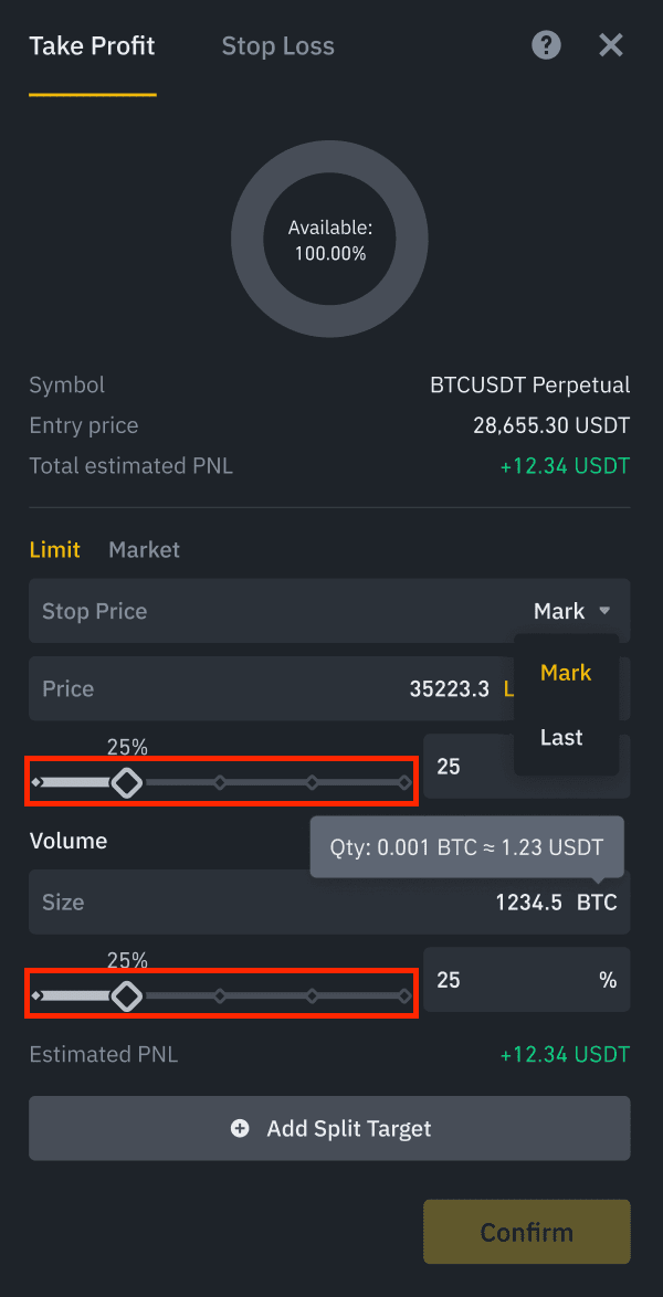 Binance Trailing Stop Order