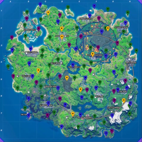 Fortnite: Season 4 Week 6 XP Coin Locations