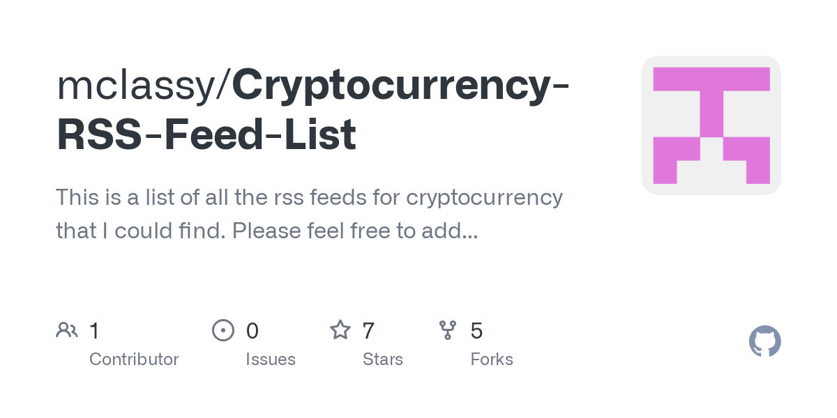 Top 50 UK Cryptocurrency RSS Feeds