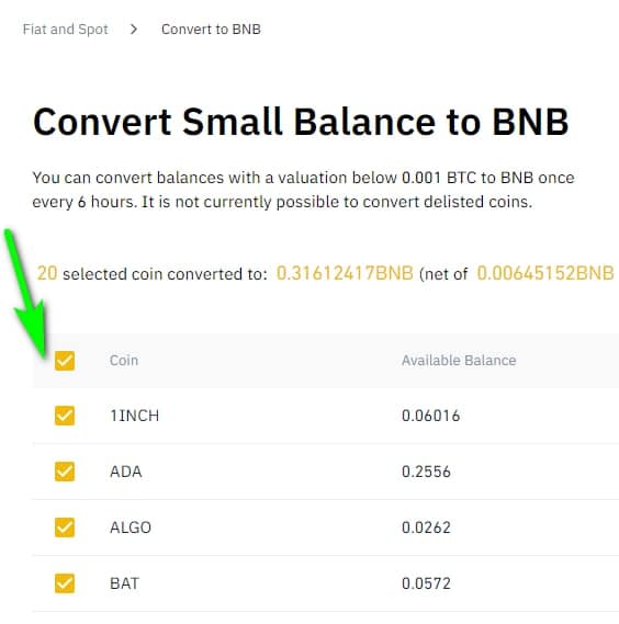 dust error code - Spot/Margin API - Binance Developer Community