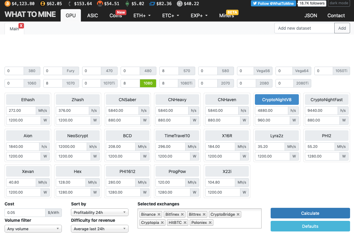 CPU Mining Calculator. What to Mine on CPU