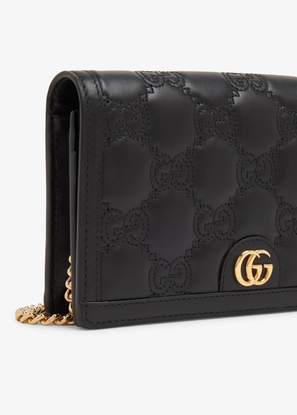 Gucci Guccissima Signature Chain Shoulder Bag Wallet Black Leat – Timeless Vintage