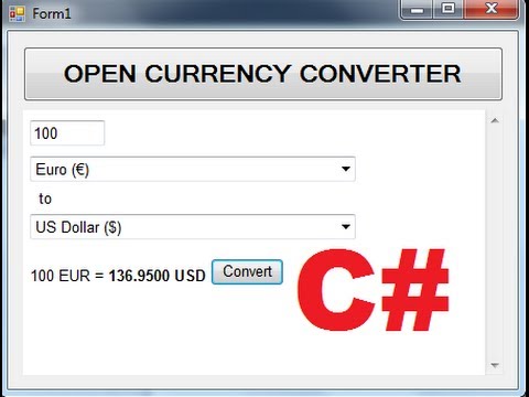 Currency Converter Program in CSharp - cryptolive.fun
