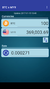 Convert Bitcoin to Malaysian Ringgit | BTC to MYR currency converter - Valuta EX