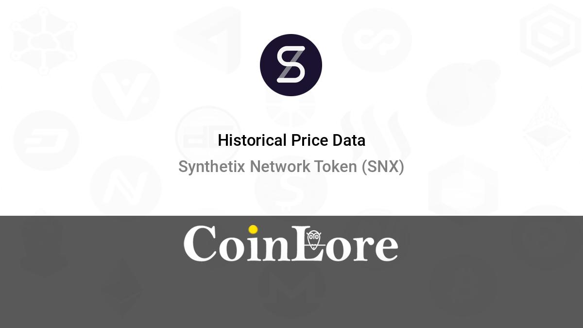 Synthetix price today, SNX to USD live price, marketcap and chart | CoinMarketCap