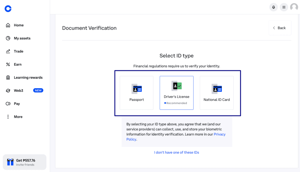 Coinbase Desk - Coinbase identity verification