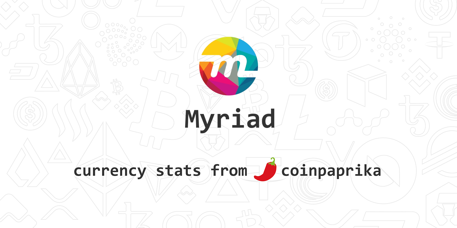 Myriad price now, Live XMY price, marketcap, chart, and info | CoinCarp