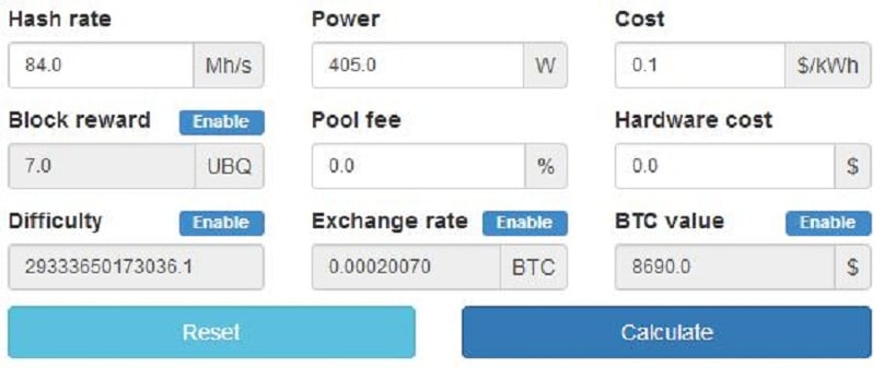 Ubiq Network Status