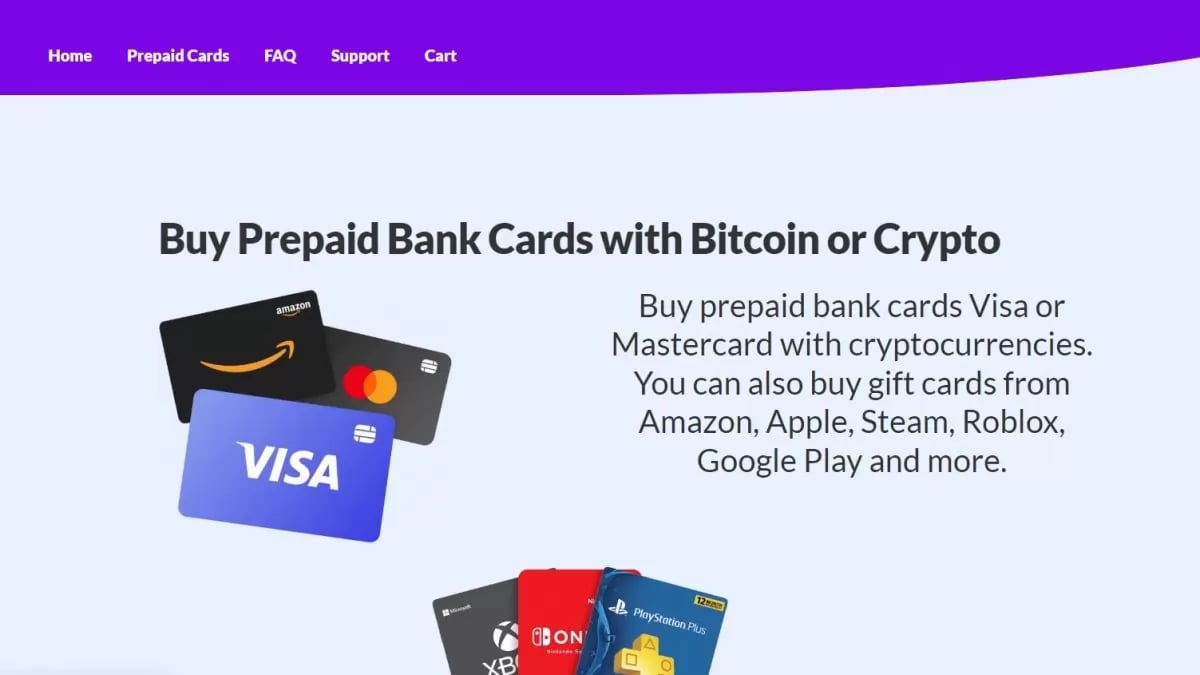 Buy Bitcoin, Ethereum with Vanilla Visa Gift Card