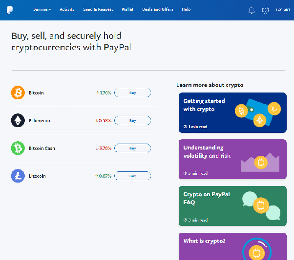 Cryptocurrency on PayPal Purchase questions | PayPal GB