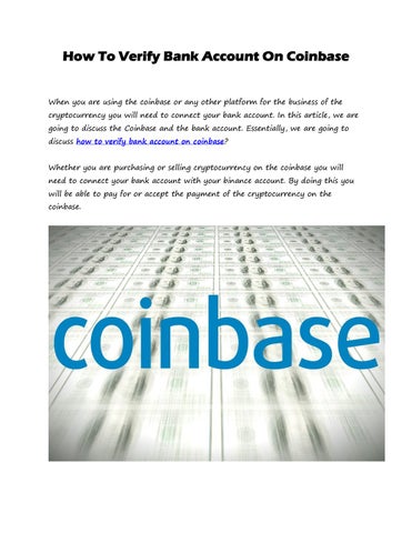 How to Link Bank Account to Coinbase? - Coinapult