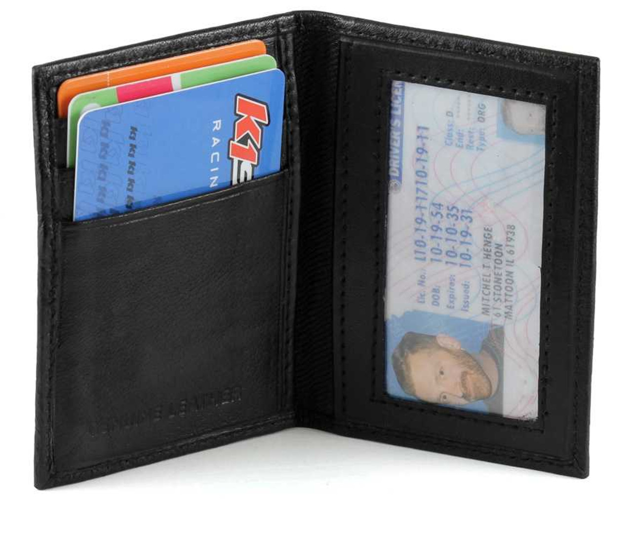 Turtleback Front Wallet RFID ID Window Blocking Men Leather