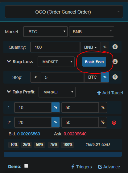 Do you support Stop Loss and Take Profit orders? - GoodCrypto