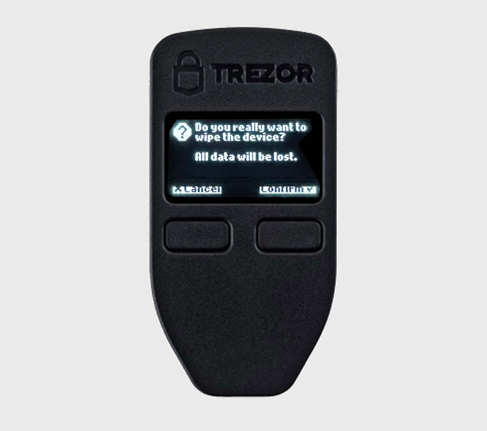 Mode d'émploi Réinitialiser TREZOR en cas de perte de code PIN