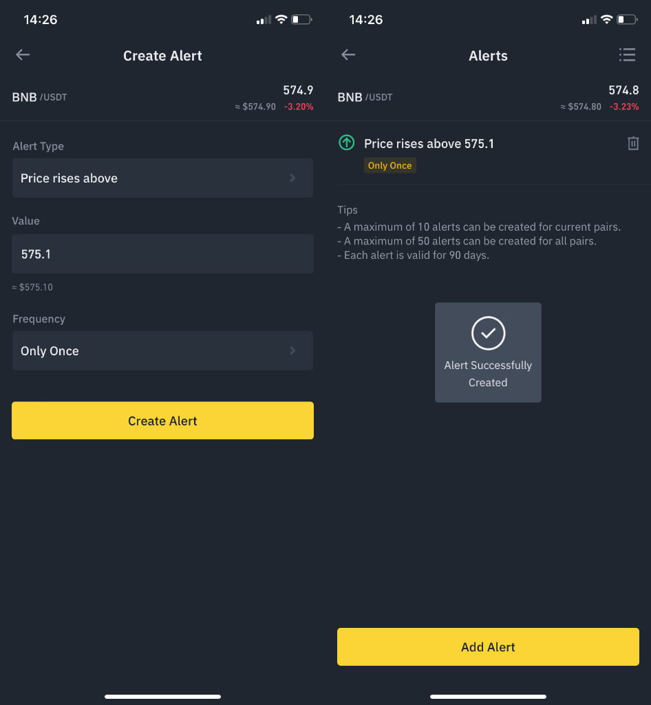 CoinTrap Cryptocurrency price and volume tracker for Binance