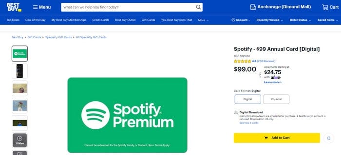 How to get a Spotify yearly subscription (save over $32)