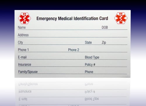 Medical ID Wallet Card — My Identity - Medical ID Jewellery