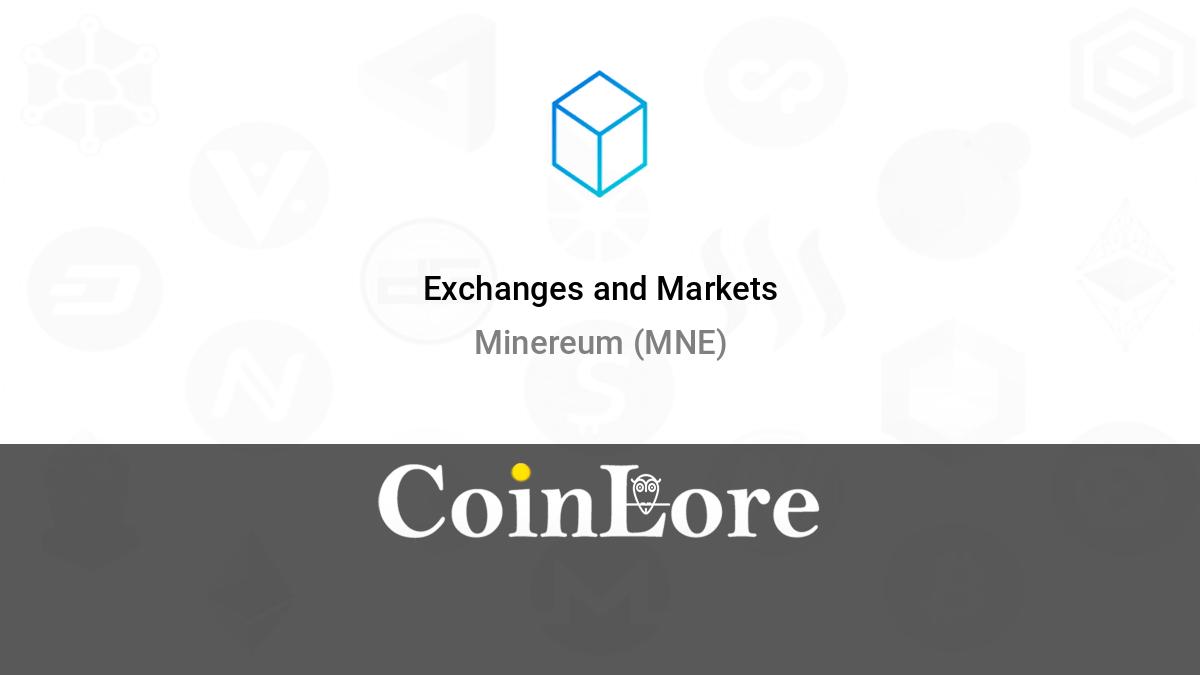 Minereum Price Today - MNE Coin Price Chart & Crypto Market Cap